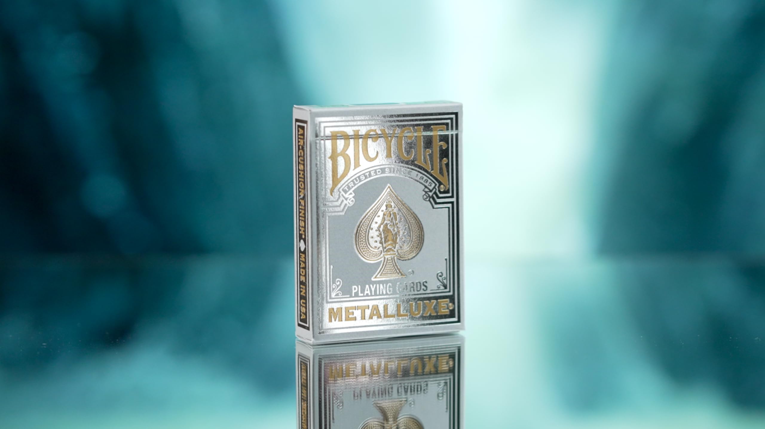 Foto 4 pulgar | Juego De Cartas Para Bicicleta Metalluxe, Tamaño Póker Plateado - Venta Internacional.
