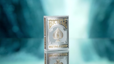 Foto 3 | Juego De Cartas Para Bicicleta Metalluxe, Tamaño Póker Plateado - Venta Internacional.