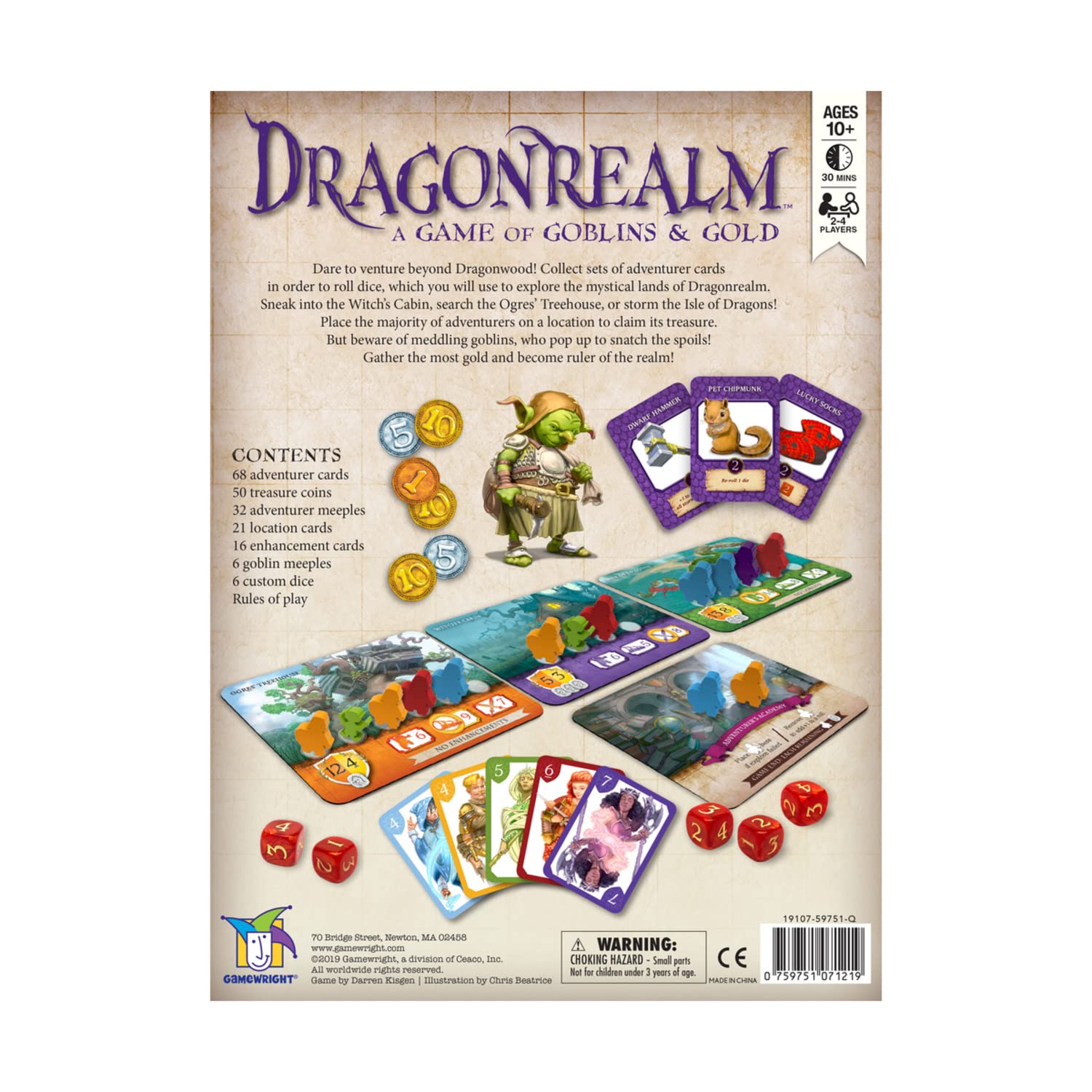 Foto 3 pulgar | Juego De Mesa Gamewright Dragonrealm Strategy Card & Dice 10+ - Venta Internacional.