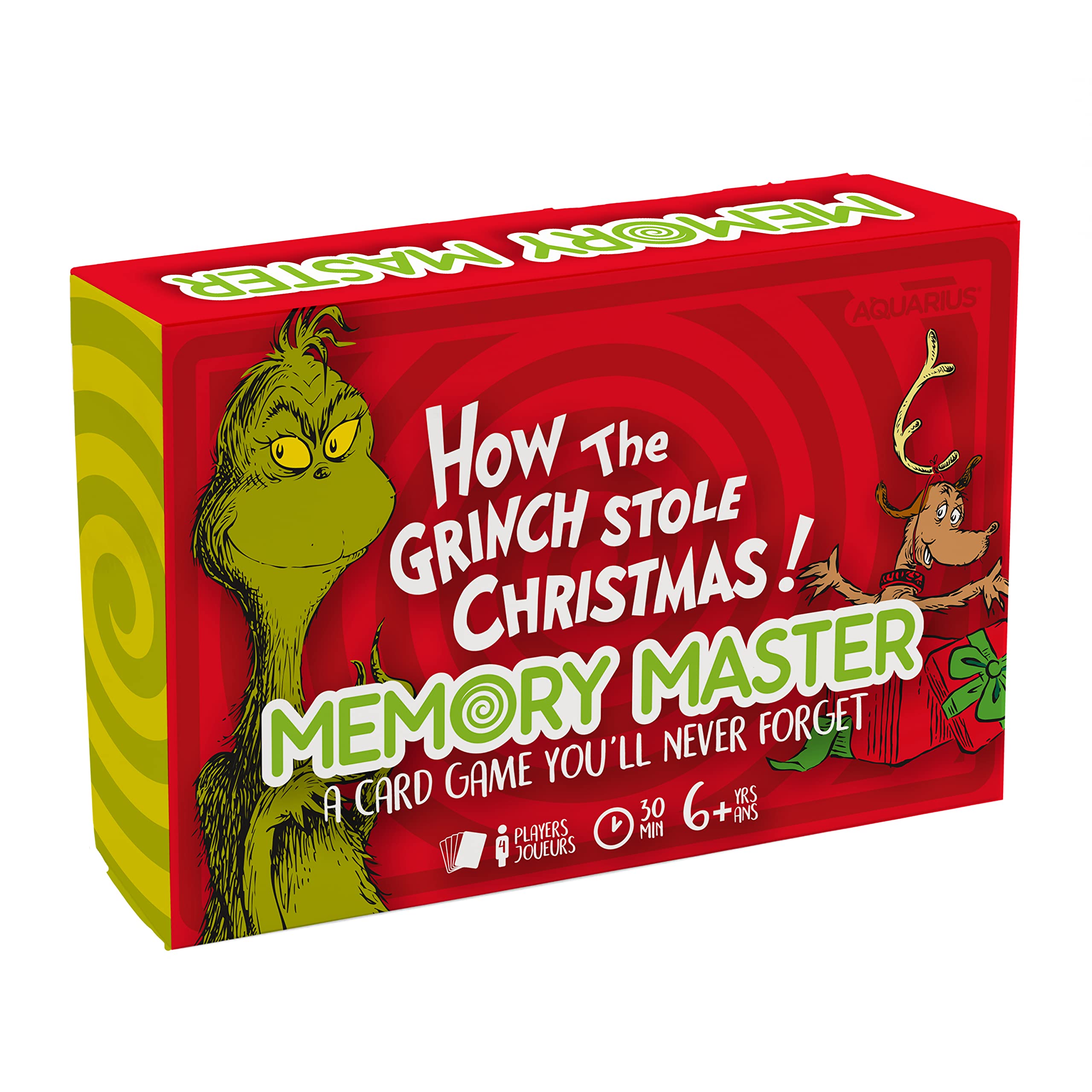 Juego De Cartas Aquarius Grinch Christmas Memory Master Kids 6+ - Venta Internacional.