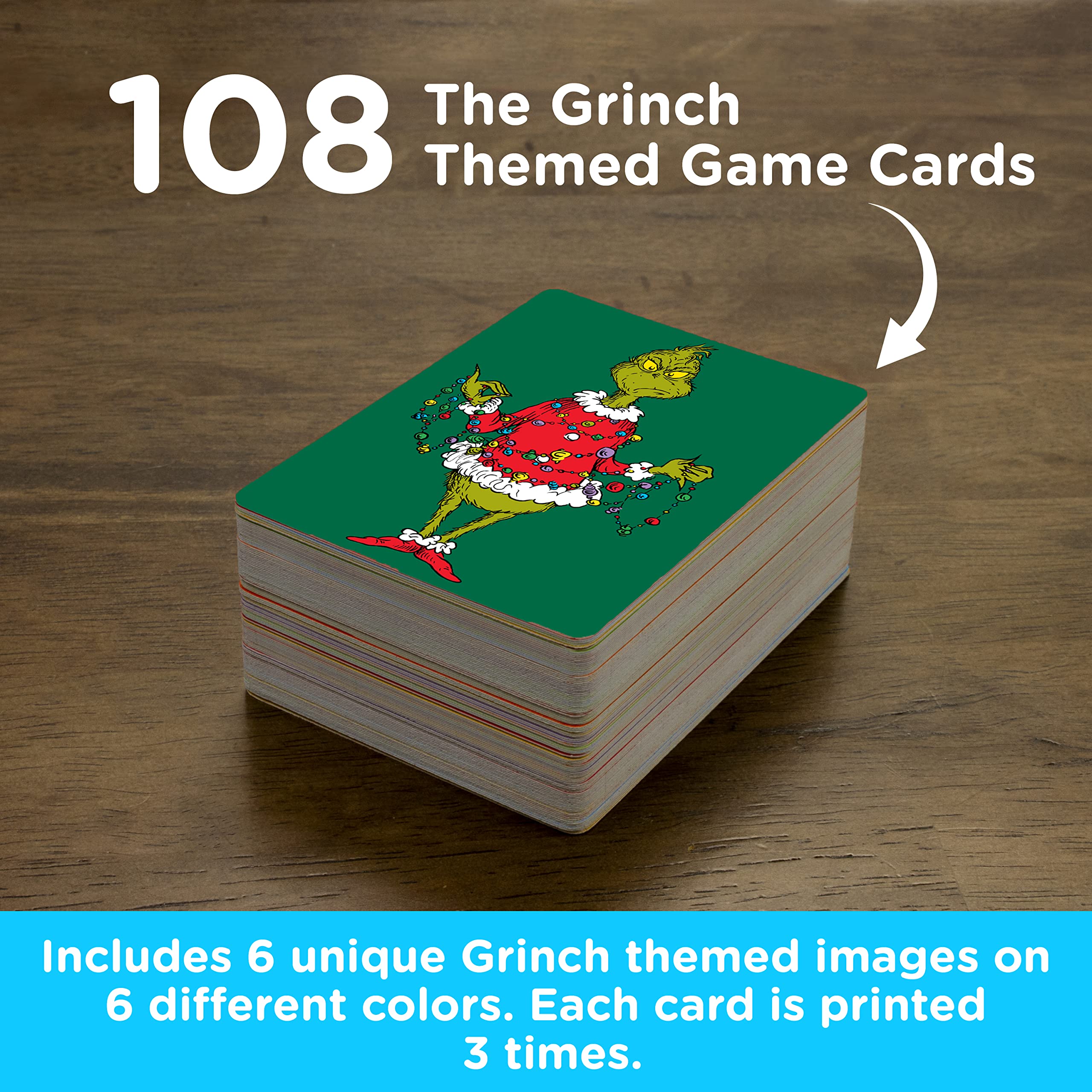 Foto 5 pulgar | Juego De Cartas Aquarius Grinch Christmas Memory Master Kids 6+ - Venta Internacional.