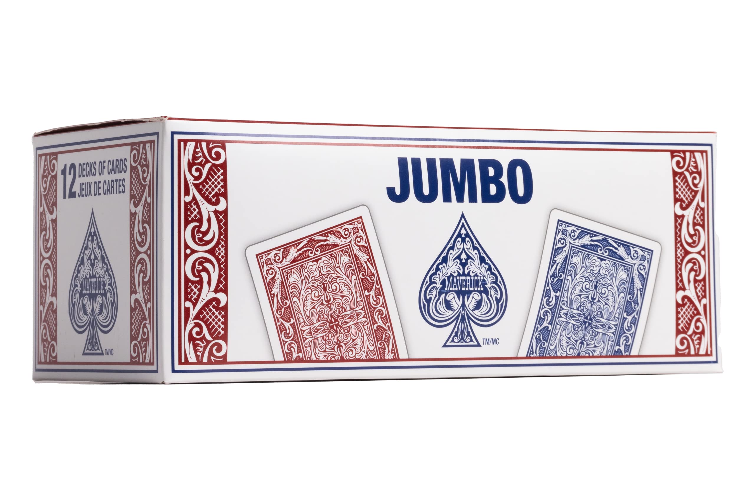 Foto 3 pulgar | Juego De Cartas Maverick Jumbo Index Poker, Paquete De 12, Rojo Y Azul - Venta Internacional.