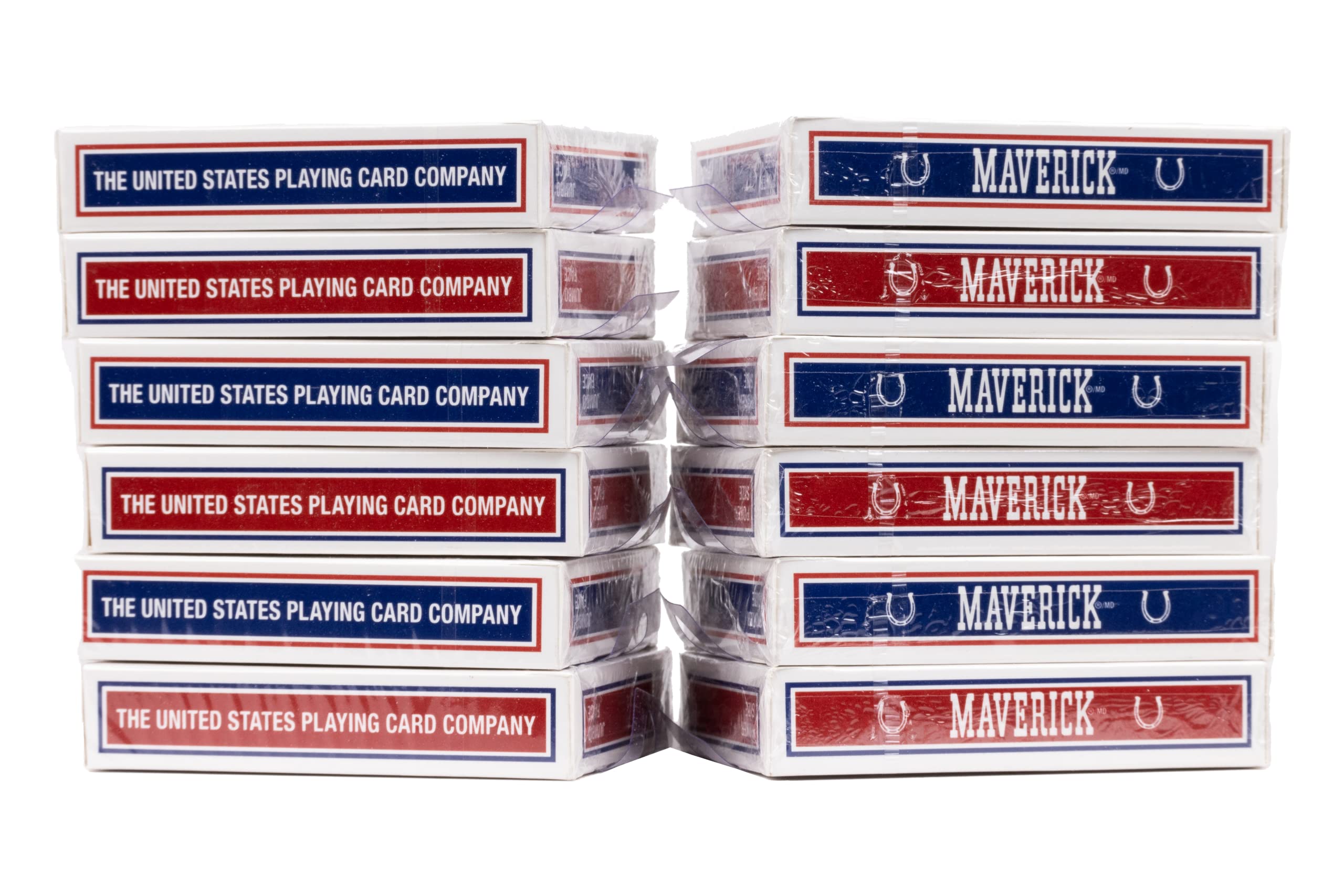 Foto 4 pulgar | Juego De Cartas Maverick Jumbo Index Poker, Paquete De 12, Rojo Y Azul - Venta Internacional.
