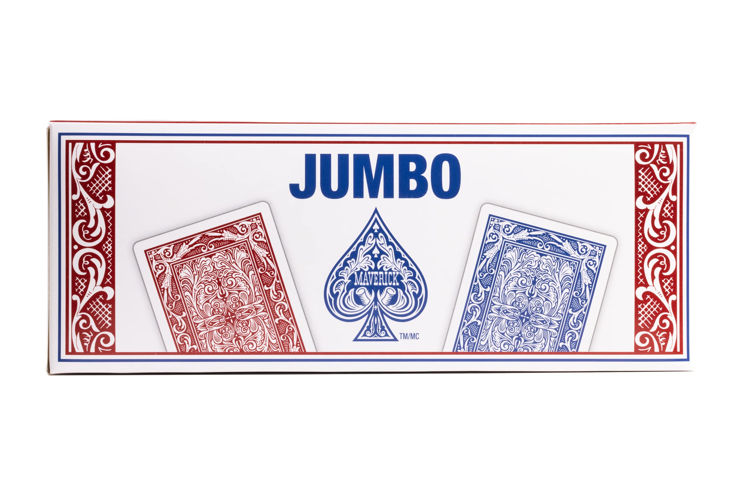 Foto 5 pulgar | Juego De Cartas Maverick Jumbo Index Poker, Paquete De 12, Rojo Y Azul - Venta Internacional.