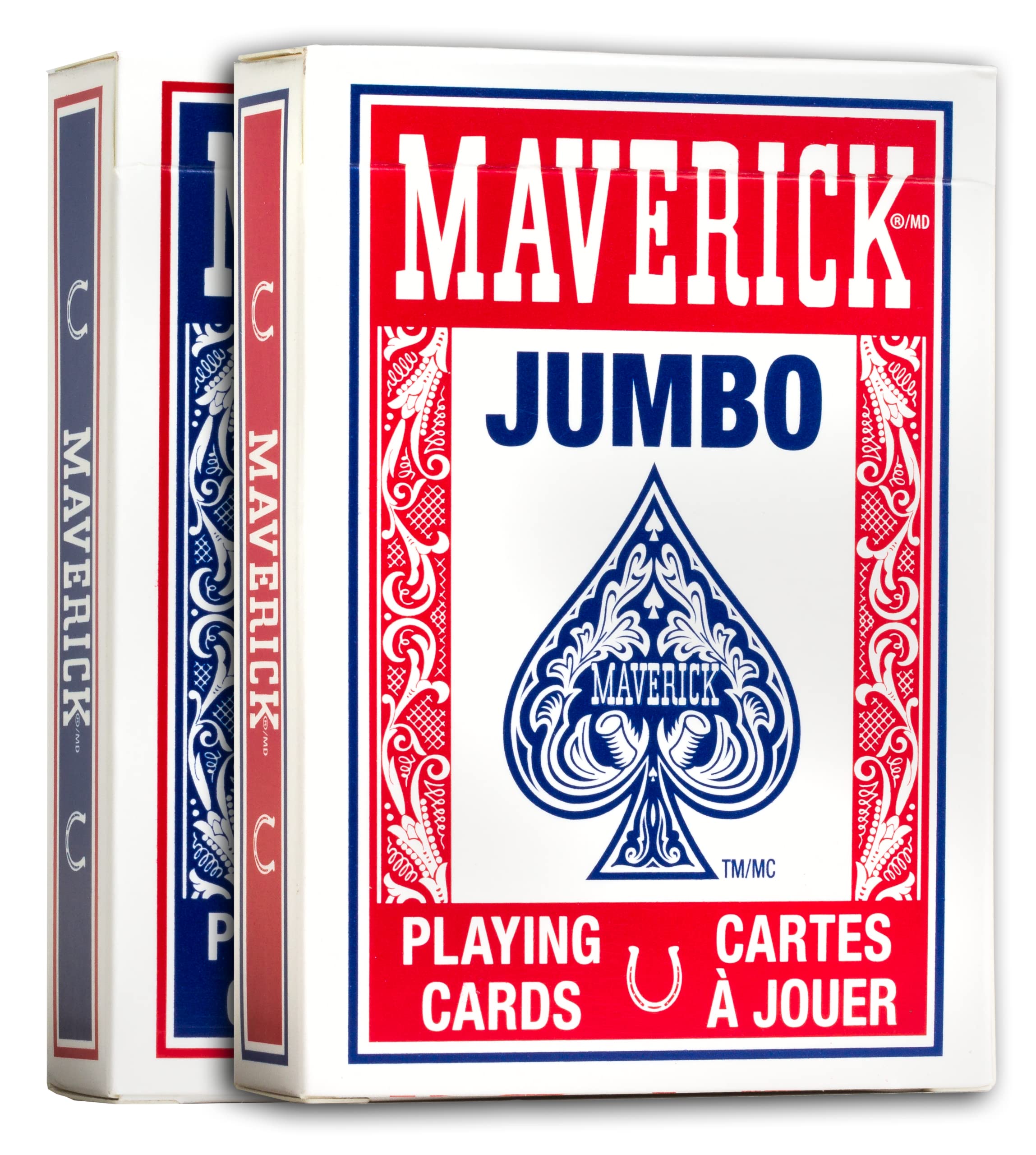 Foto 6 pulgar | Juego De Cartas Maverick Jumbo Index Poker, Paquete De 12, Rojo Y Azul - Venta Internacional.