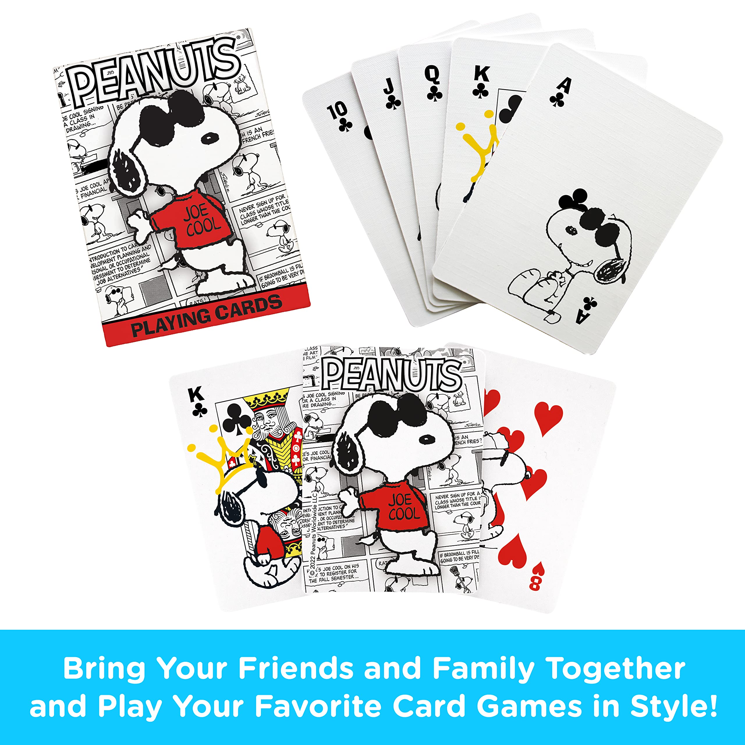 Foto 2 | Juego De Cartas Aquarius Peanuts Joe Cool Con Licencia Oficial - Venta Internacional.