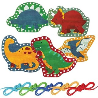 Foto 1 | Tarjetas Con Cordones Stephen Joseph Dino, Tamaño Pequeño, Con 5 Tarjetas Y Bolsa - Venta Internacional.