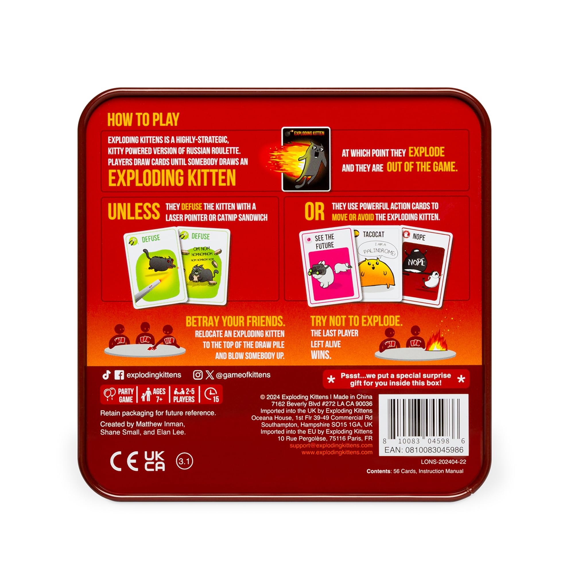 Foto 6 pulgar | Juego De Cartas Exploding Kittens Original Edition Para 2 A 5 Jugadores - Venta Internacional.