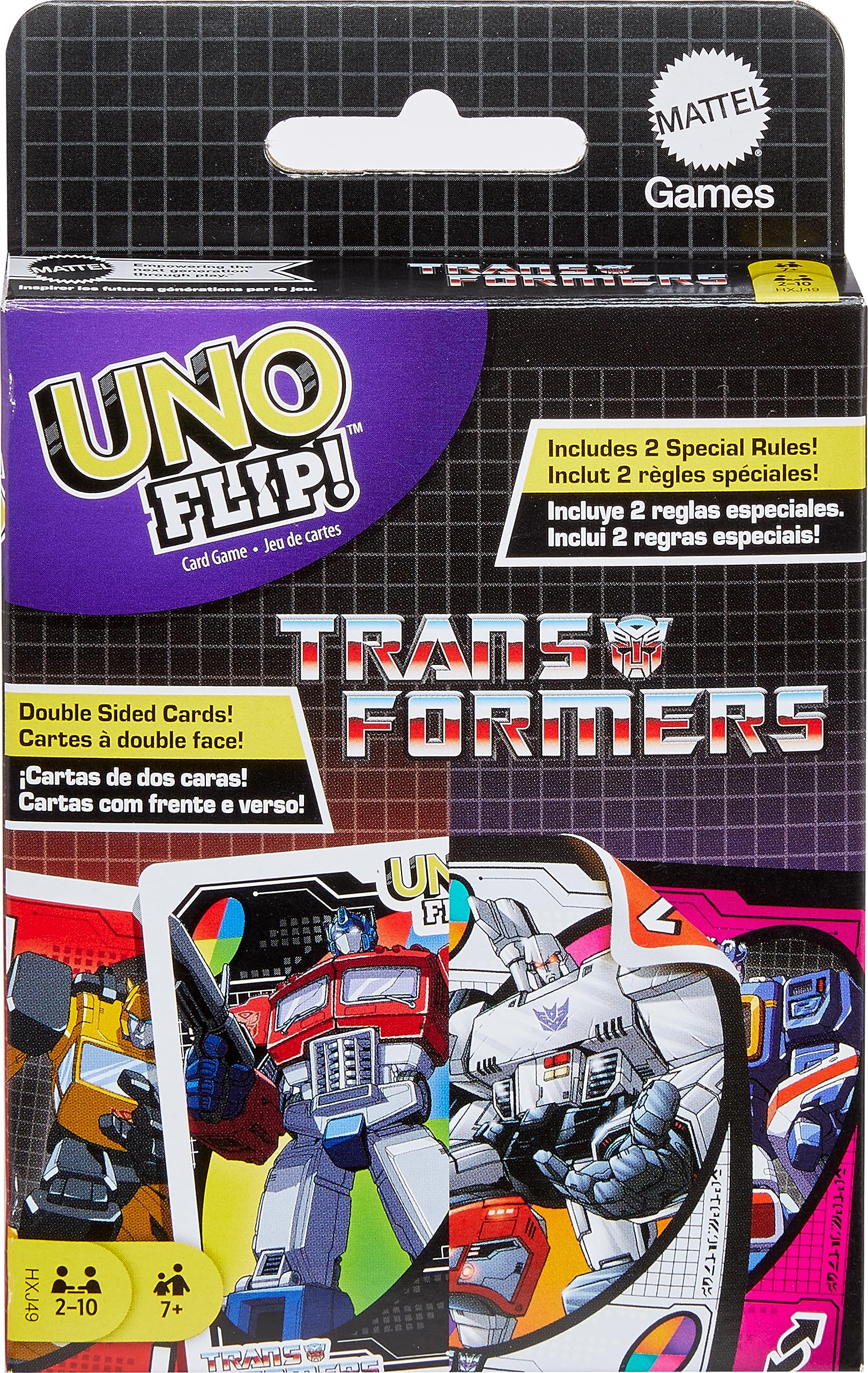 Juego De Cartas Mattel Games Uno Flip Transformers Kids 7+ Years - Venta Internacional.