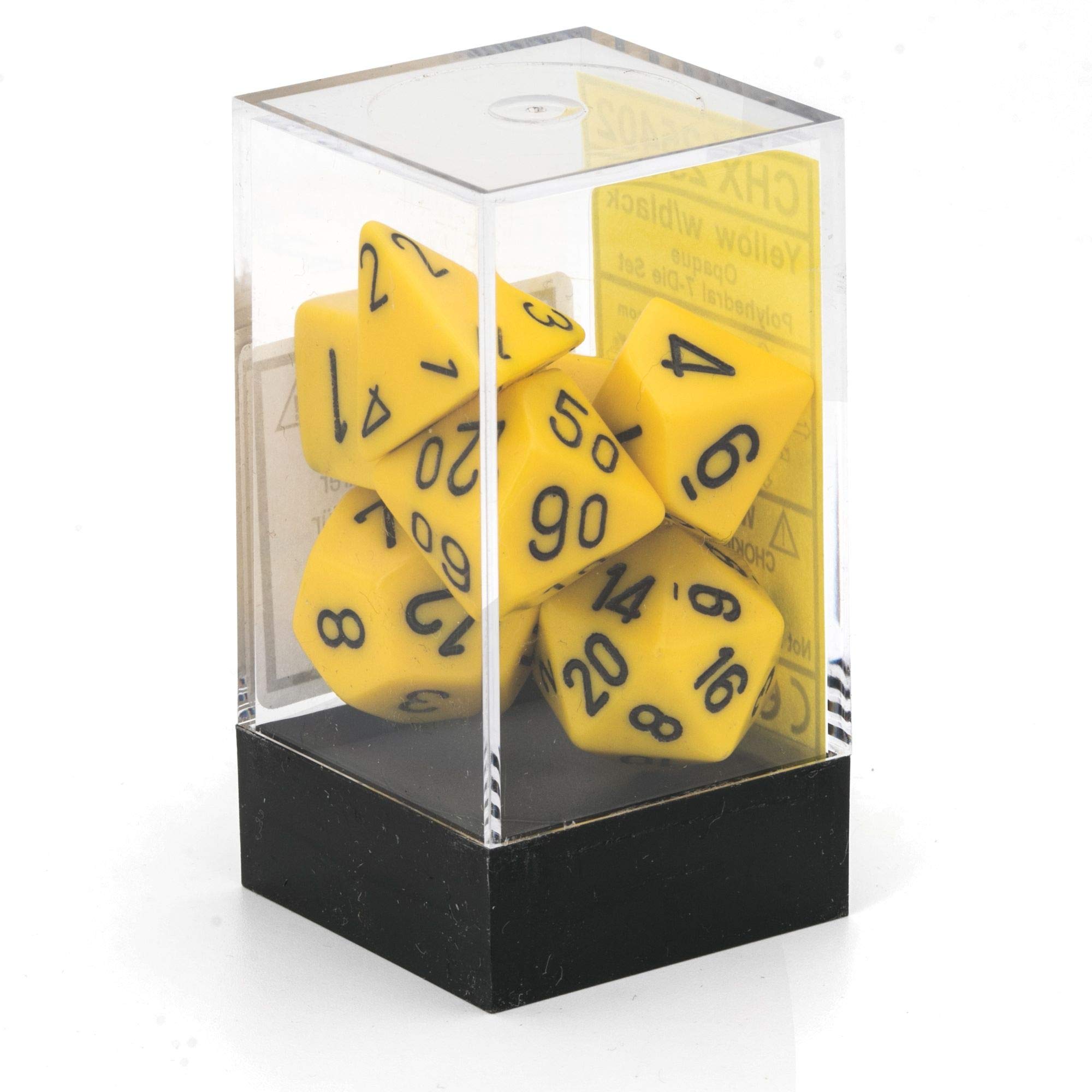 Foto 4 pulgar | Dice Chessex Opaque, 7 Unidades, Amarillo/negro - Venta Internacional.