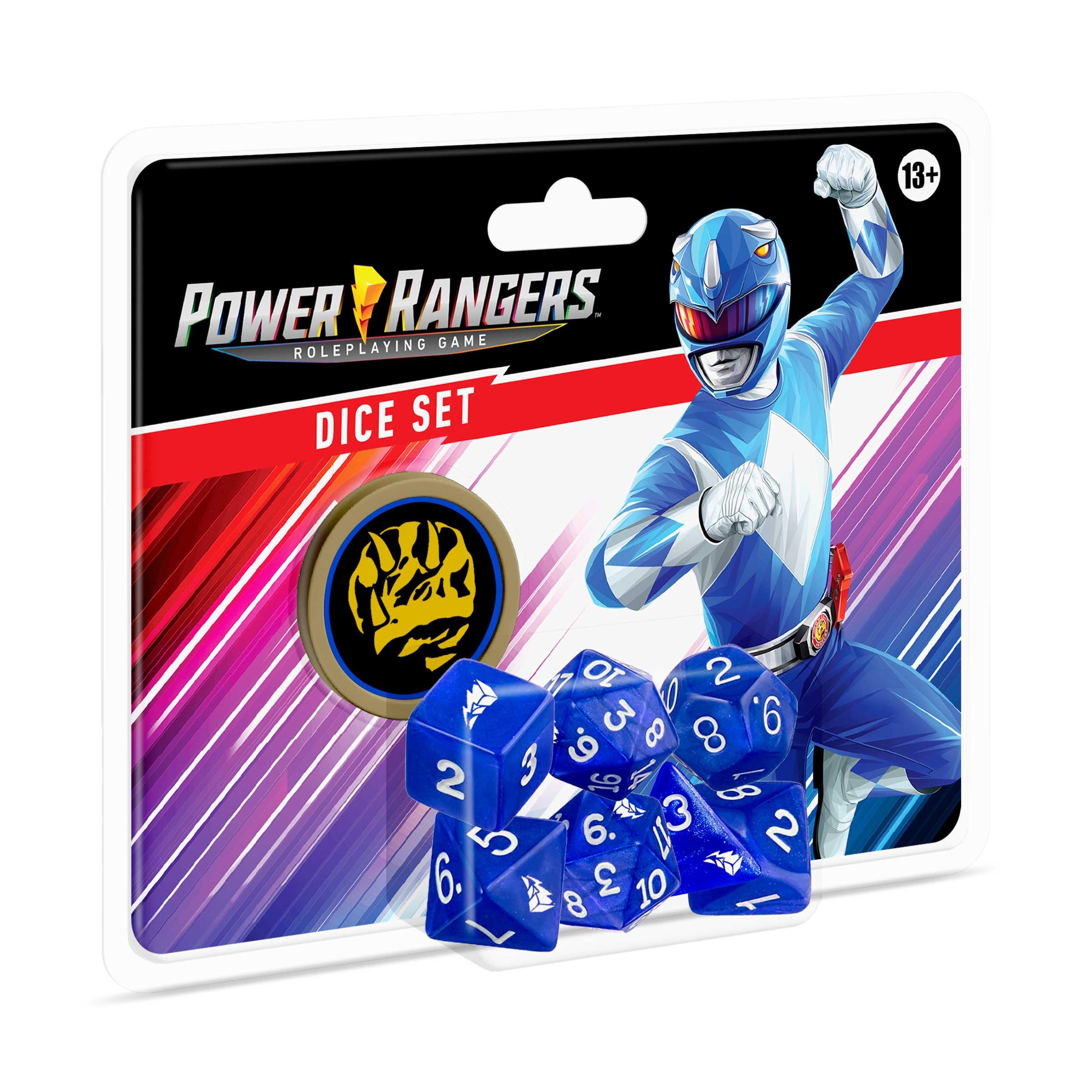 Foto 1 | Juego De Dados Renegade Game Studios Power Rangers Azul De 8 Piezas - Venta Internacional.