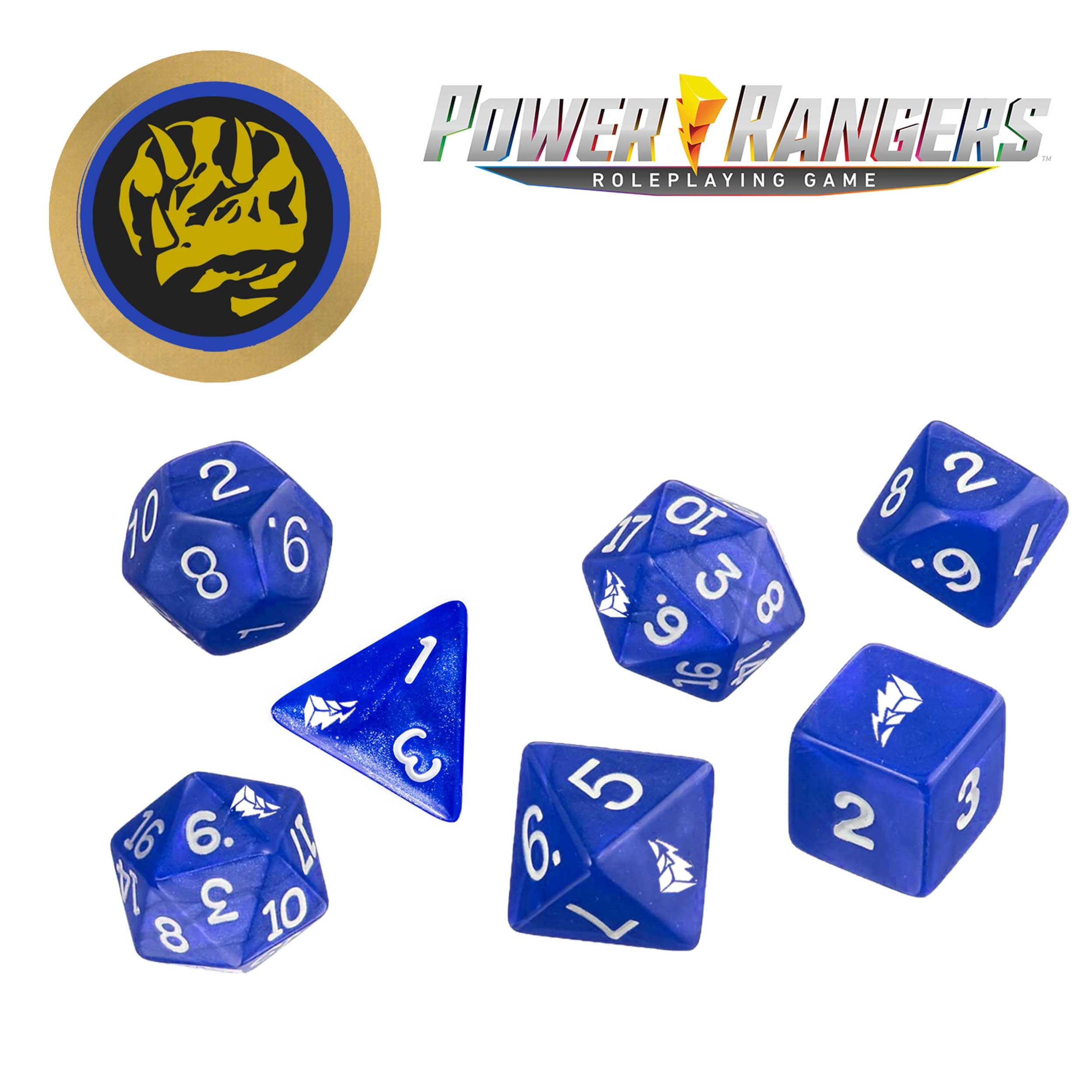 Foto 3 pulgar | Juego De Dados Renegade Game Studios Power Rangers Azul De 8 Piezas - Venta Internacional.