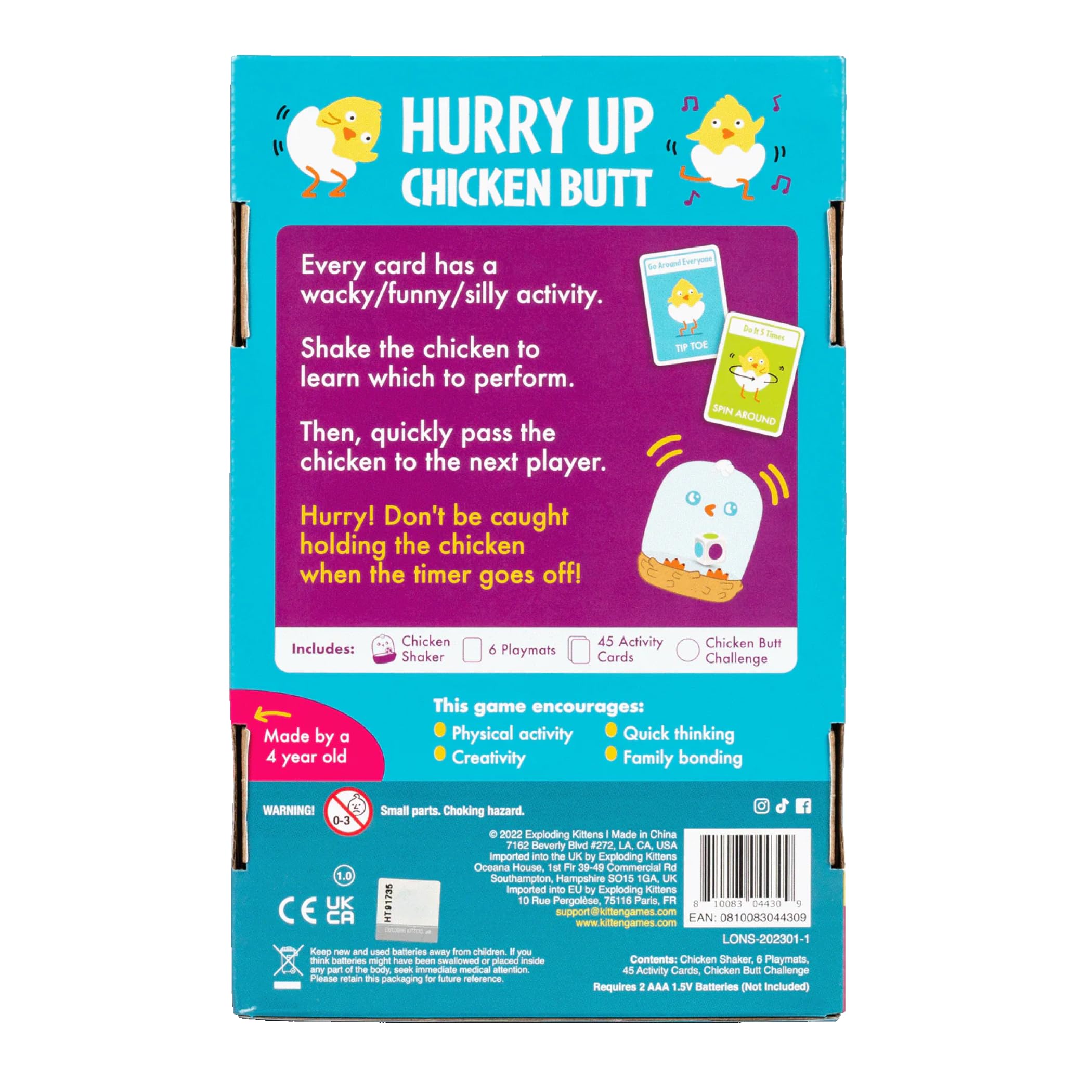 Foto 7 | Juego De Cartas Exploding Kittens Hurry Up Chicken Butt 2-6 Jugadores - Venta Internacional.