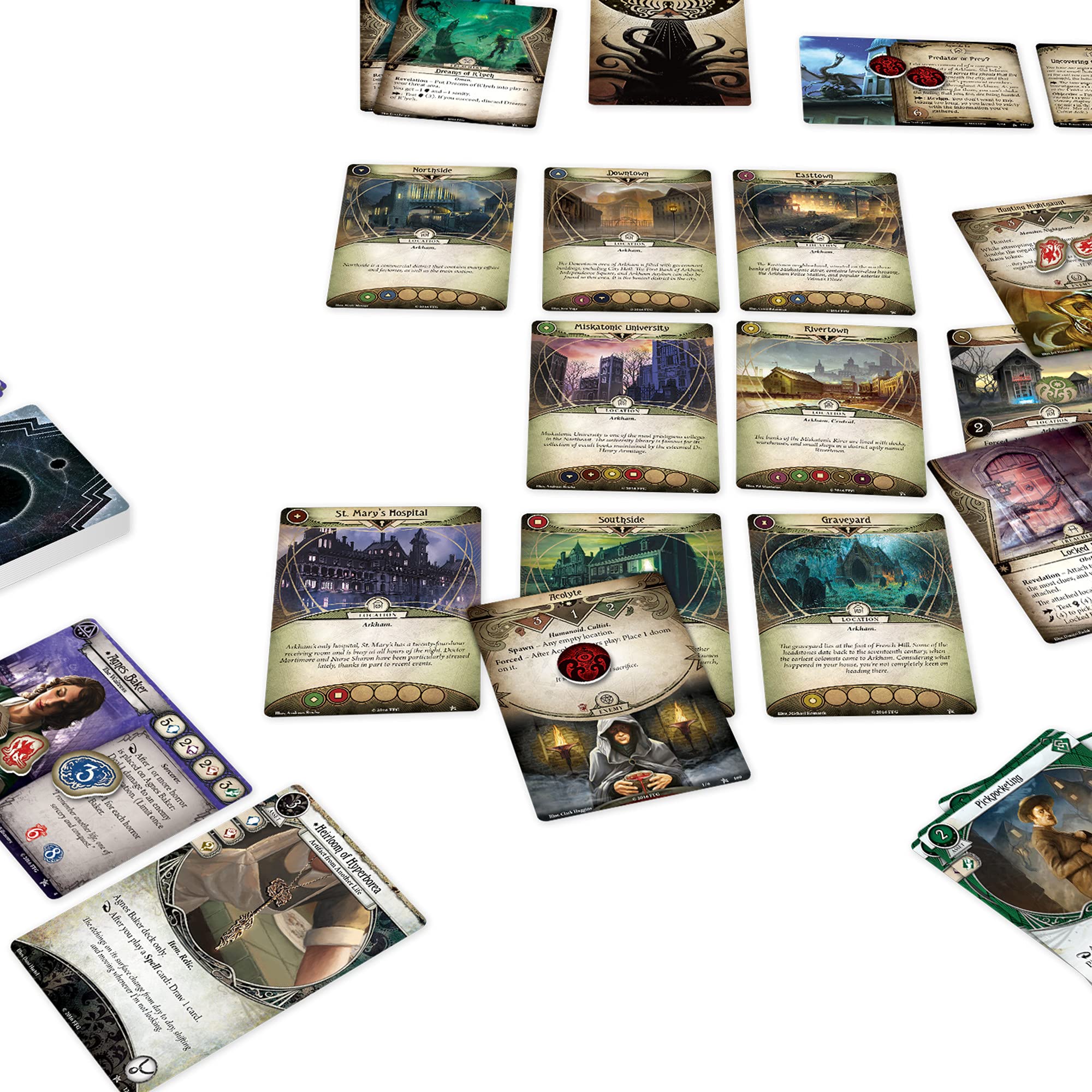 Foto 7 pulgar | Juego De Cartas Fantasy Flight Arkham Horror Mystery 14+ Ages - Venta Internacional.