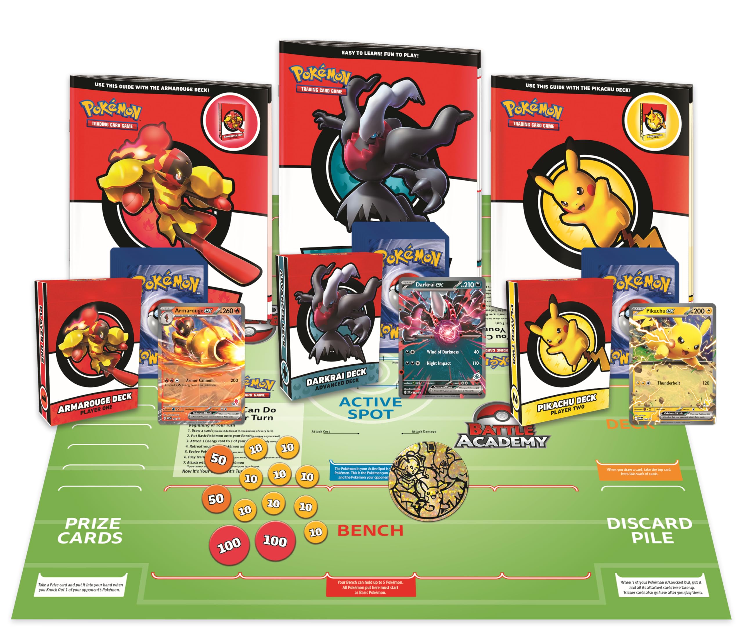 Foto 2 | Juego De Cartas Coleccionables Pokemon Battle Academy 2024 Con Mazos - Venta Internacional.