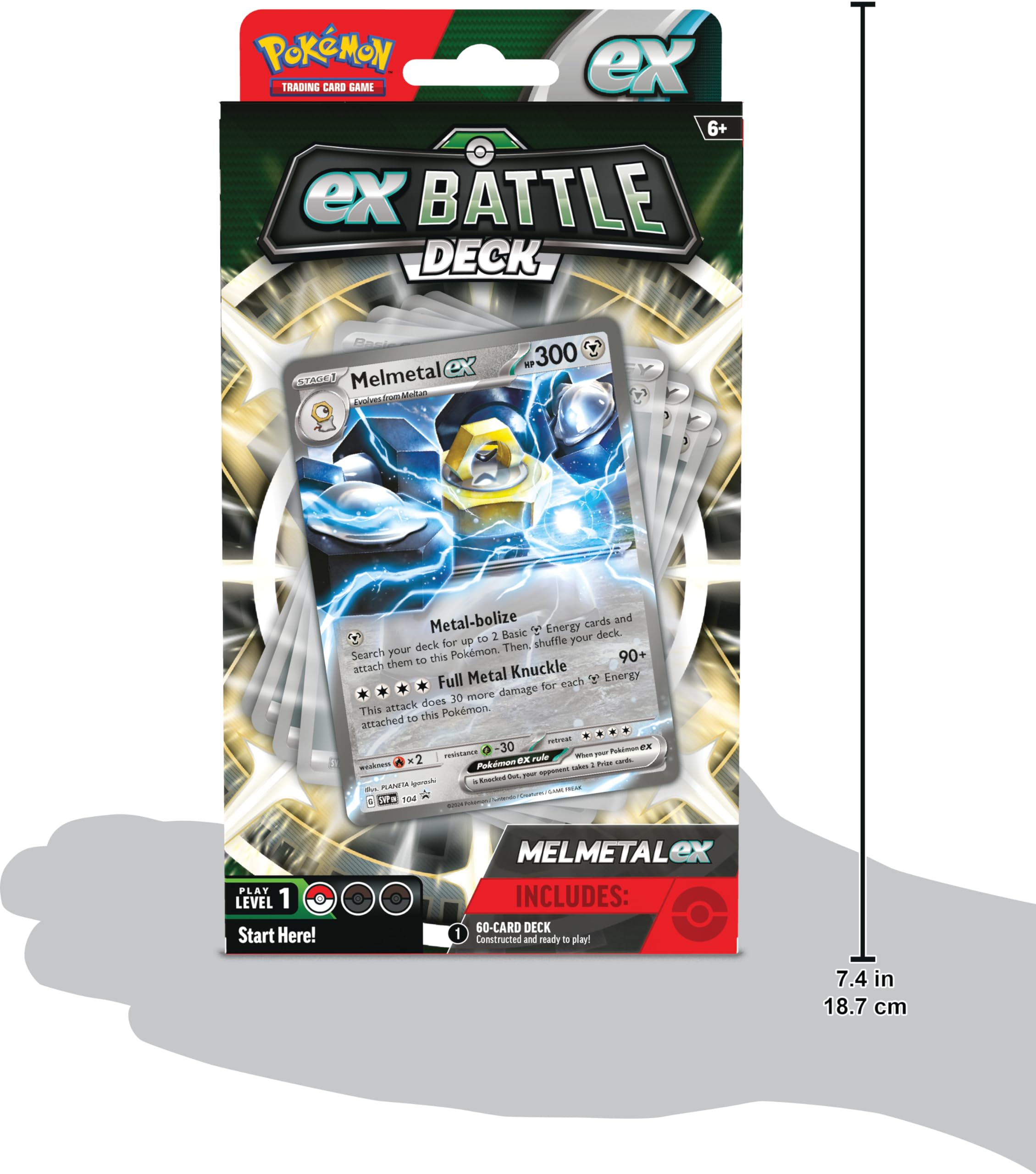 Foto 5 pulgar | Juego De Cartas Coleccionables Pokemon Melmetal Ex Battle Deck - Venta Internacional.