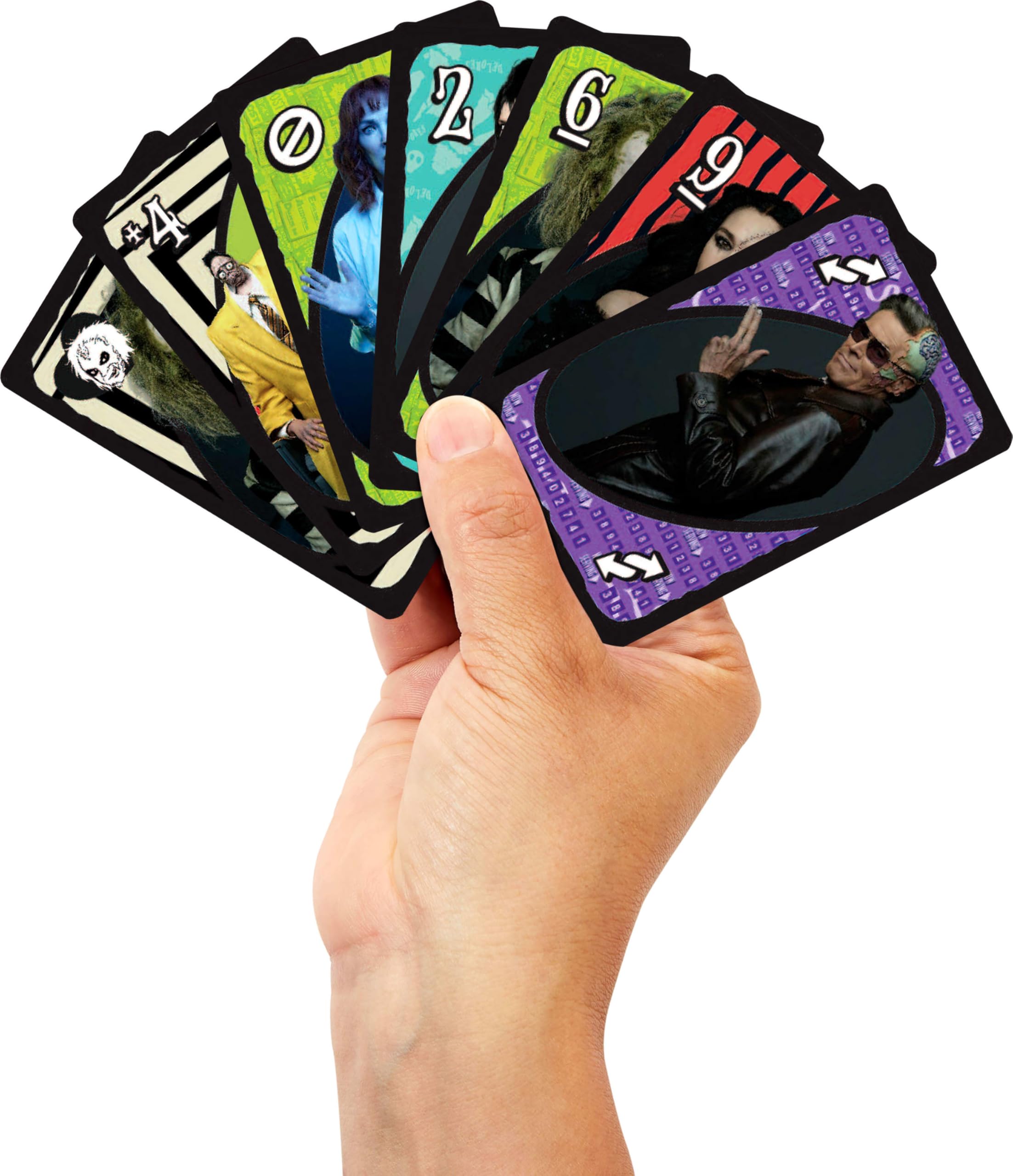Foto 3 pulgar | Juego De Cartas Mattel Games Uno Beetlejuice Beetlejuice Kids 7+ - Venta Internacional.