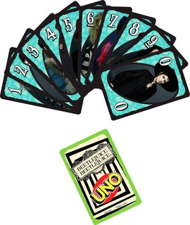 Foto 3 | Juego De Cartas Mattel Games Uno Beetlejuice Beetlejuice Kids 7+ - Venta Internacional.