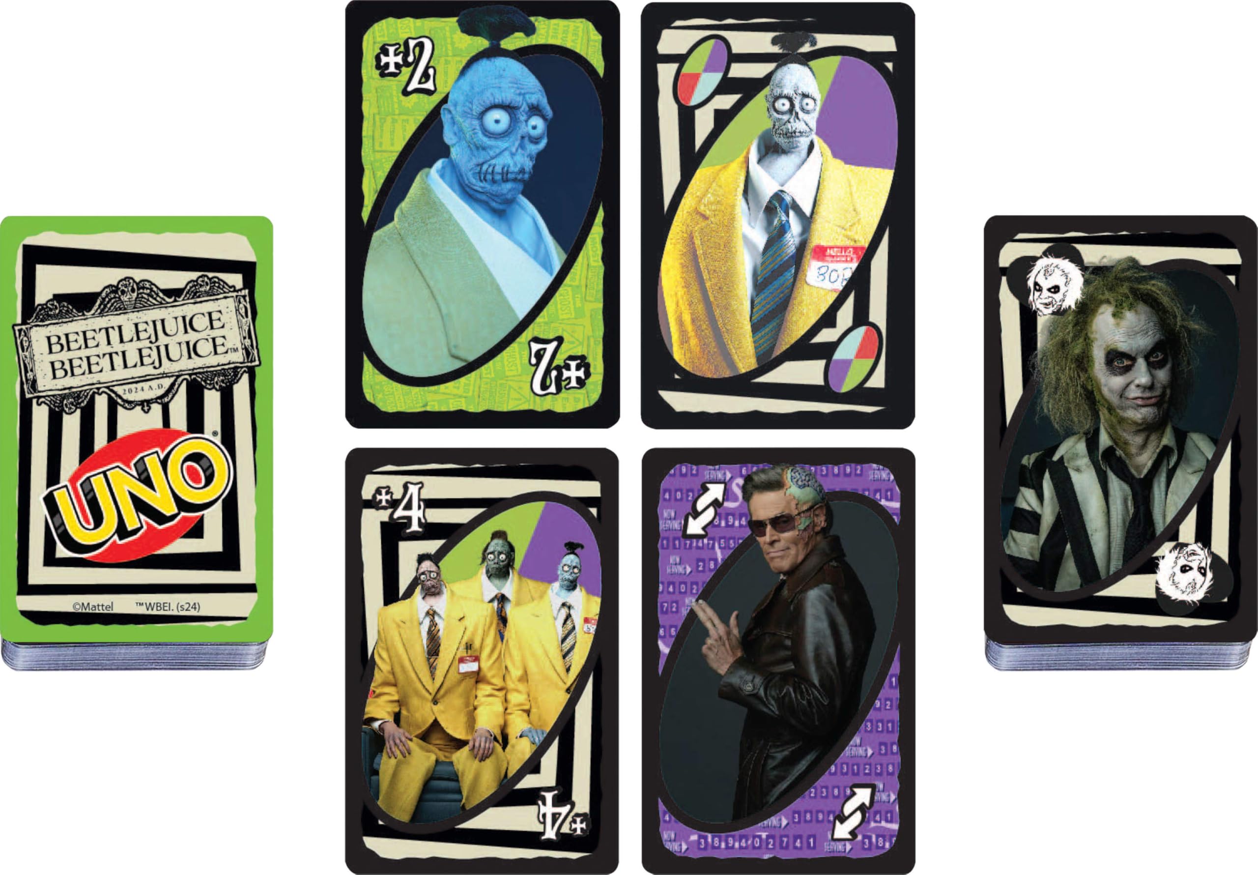 Foto 5 pulgar | Juego De Cartas Mattel Games Uno Beetlejuice Beetlejuice Kids 7+ - Venta Internacional.