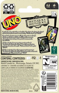 Foto 6 | Juego De Cartas Mattel Games Uno Beetlejuice Beetlejuice Kids 7+ - Venta Internacional.