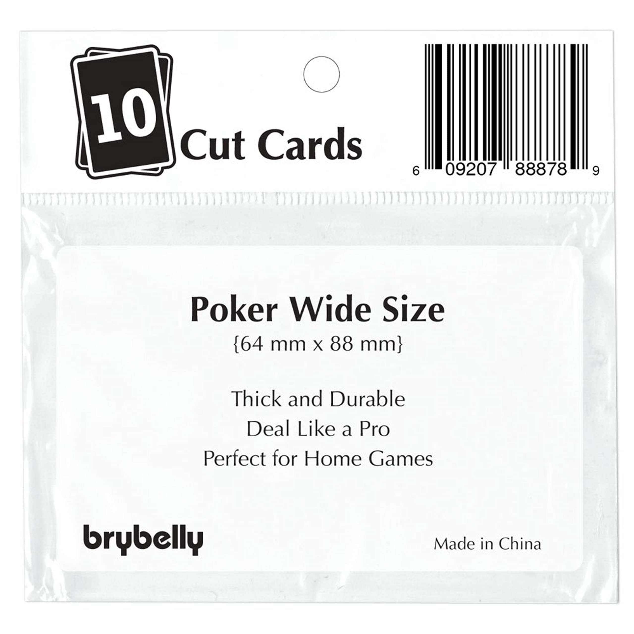 Foto 5 pulgar | Juego de 10 Cartas de Póker Blancas Recortadas Brybelly 100% plástico - Venta Internacional