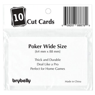 Foto 4 | Juego de 10 Cartas de Póker Blancas Recortadas Brybelly 100% plástico - Venta Internacional