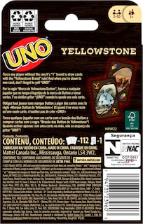 Foto 6 | Juego De Cartas Mattel Games Uno Yellowstone Para Niños Y Adultos Y Familia - Venta Internacional.