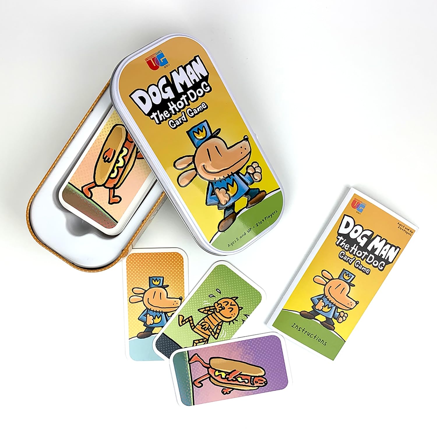 Foto 4 pulgar | Juego De Cartas University Games Dog Man Hot Dog In A Tin A Tin, Más De 6 Años - Venta Internacional.