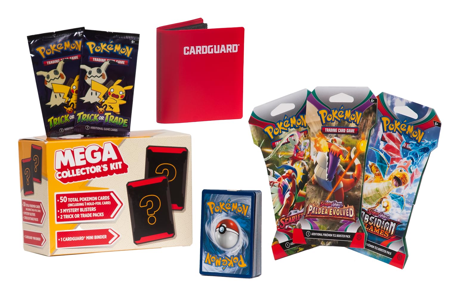 Foto 2 pulgar | Kit De Coleccionista De Cartas Pokémon Mega 100, 5 Paquetes Y Minicarpeta - Venta Internacional.