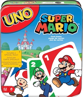 Foto 1 | Juego de Cartas Mattel Games Uno Super Mario con Lata Coleccionable - Venta Internacional