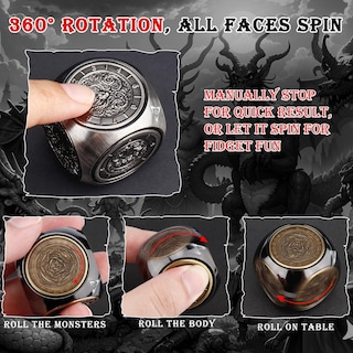Foto 3 | Juego De Dados Haxtec Spinner Dice 7 En 1 Metal Dnd Dungeons Dragons - Venta Internacional.
