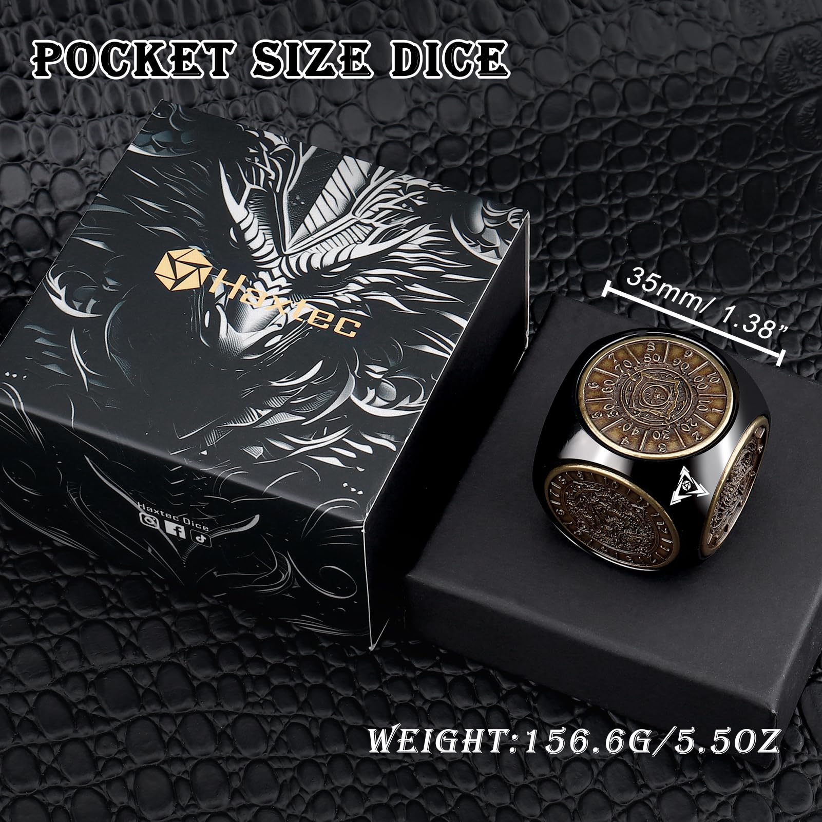 Foto 7 pulgar | Juego De Dados Haxtec Spinner Dice 7 En 1 Metal Dnd Dungeons Dragons - Venta Internacional.