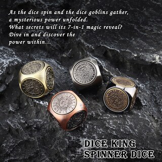Foto 7 | Juego De Dados Haxtec Spinner Dice 7 En 1 Metal Dnd Dungeons Dragons - Venta Internacional.