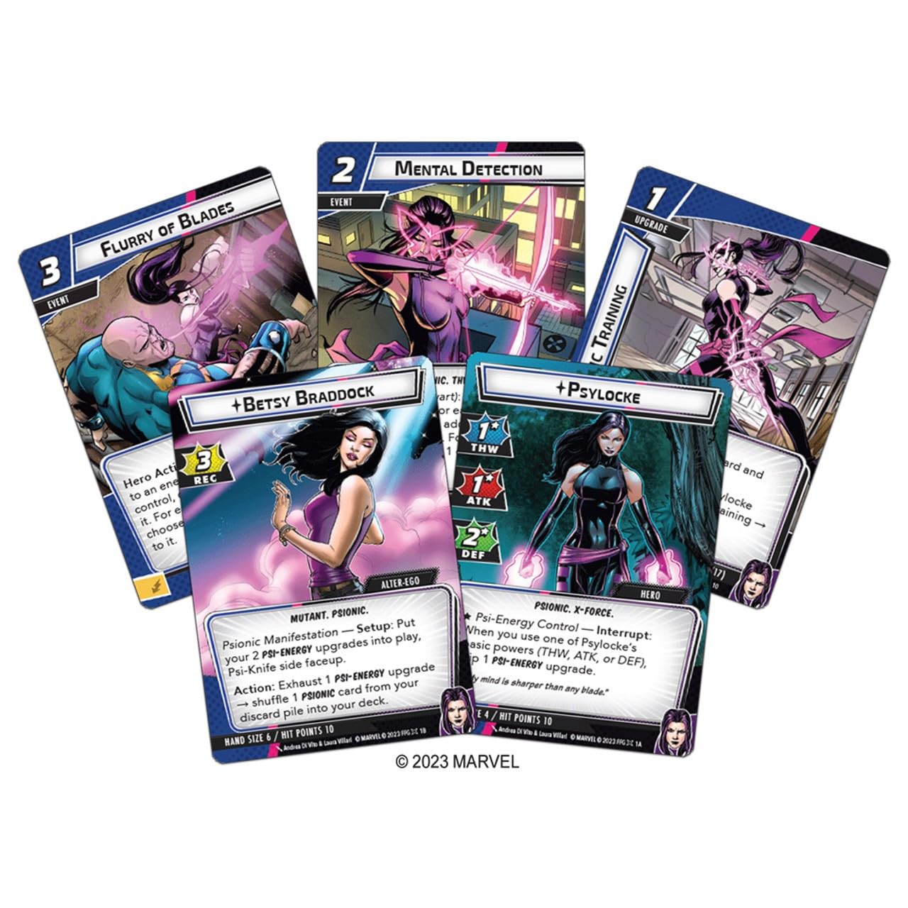 Foto 3 pulgar | Juego De Cartas Fantasy Flight Marvel Champions Psylocke Hero Pack - Venta Internacional.