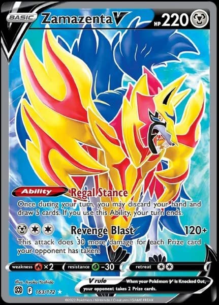 Foto 2 pulgar | Tarjeta Pokémon Pokémon Zamazenta V 163/172 Brillant Stars - Venta Internacional.
