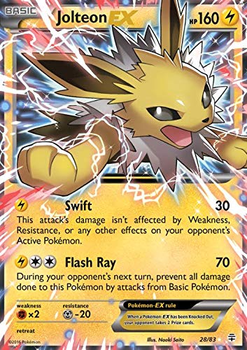 Foto 2 pulgar | Tarjeta Coleccionable Pokémon Jolteon-ex (28/83) Generations Holo - Venta Internacional.