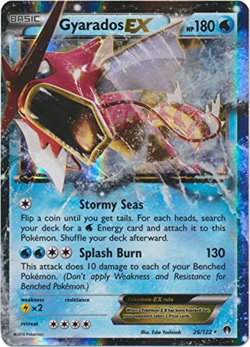 Foto 2 pulgar | Carta Coleccionable Pokémon Gyarados-ex Water Type 26/122 Holo - Venta Internacional.