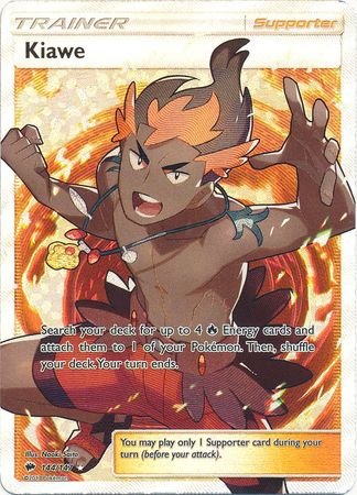 Foto 1 | Tarjeta Coleccionable Pokémon Sol Y Luna Burning Shadows Kiawe #144 - Venta Internacional.