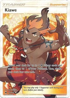 Foto 1 | Tarjeta Coleccionable Pokémon Sol Y Luna Burning Shadows Kiawe #144 - Venta Internacional.