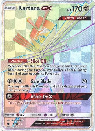 Foto 2 pulgar | Carta Coleccionable Pokémon Kartana-gx 117/111 Secret Rare - Venta Internacional