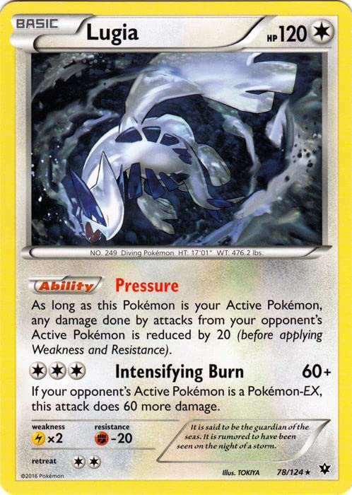 Foto 2 pulgar | Tarjeta Coleccionable Pokémon Lugia Xy Fates Collide 78/124 - Venta Internacional.