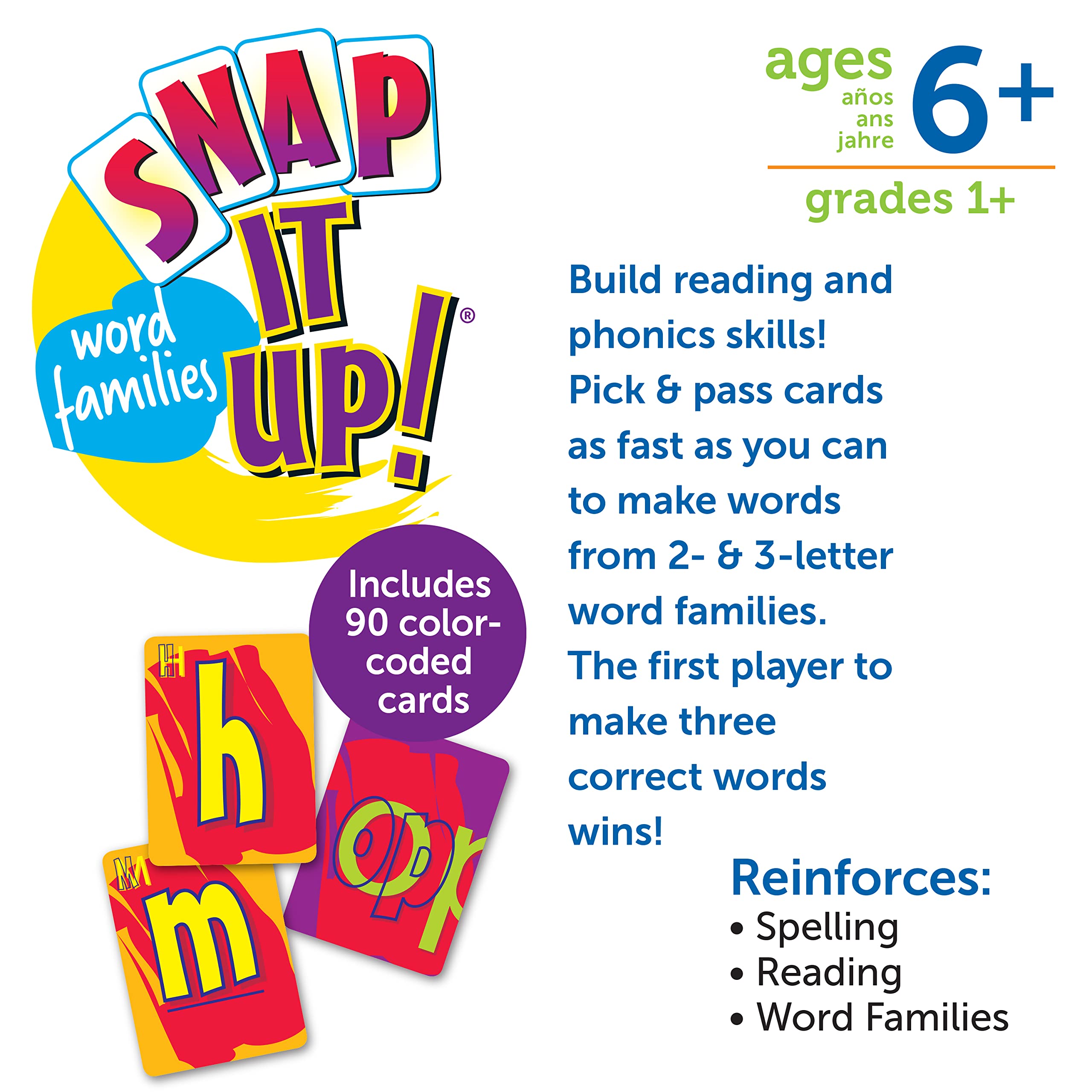 Foto 5 | Recursos De Aprendizaje Sobre Juegos De Cartas ¡snap It Up! Fonética Y Lectura - Venta Internacional.