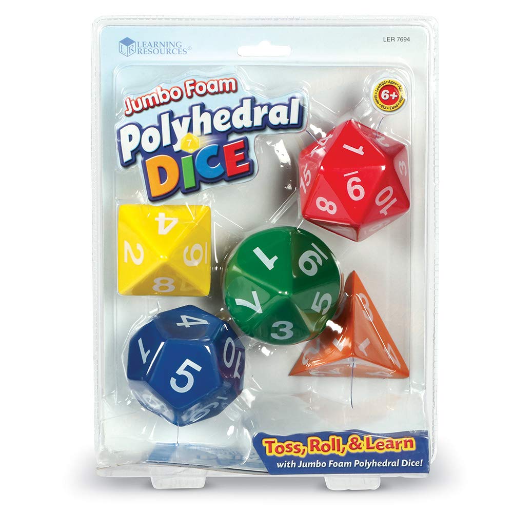 Foto 3 pulgar | Recursos De Aprendizaje Sobre Dados Poliédricos De Espuma Jumbo Durante Más De 5 Años - Venta Internacional.