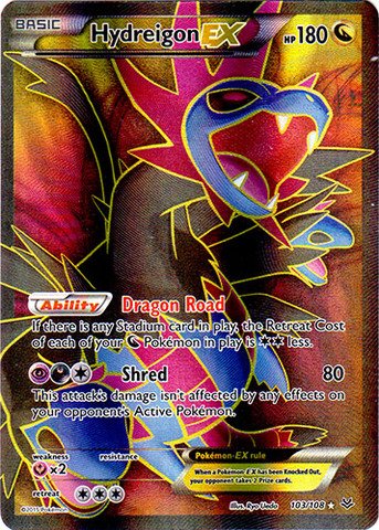 Foto 2 pulgar | Carta Coleccionable Pokémon Hydreigon-ex Xy Roaring Skies 103/108 - Venta Internacional
