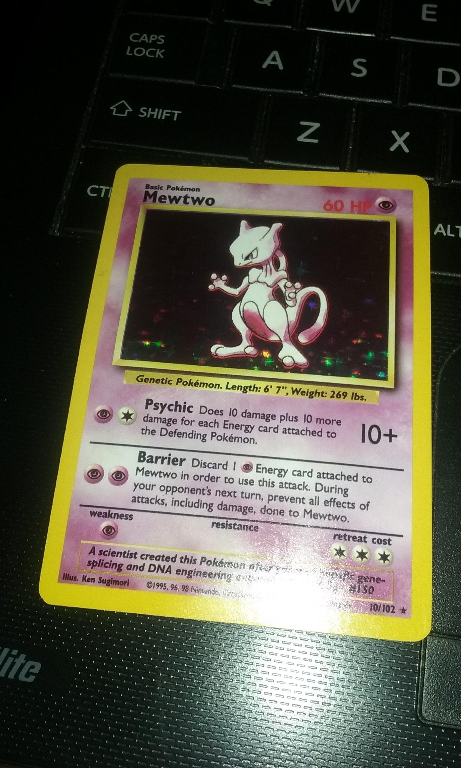 Foto 1 | Set Básico De Cartas Coleccionables Pokémon Mewtwo Holo Rare 10/102 - Venta Internacional.