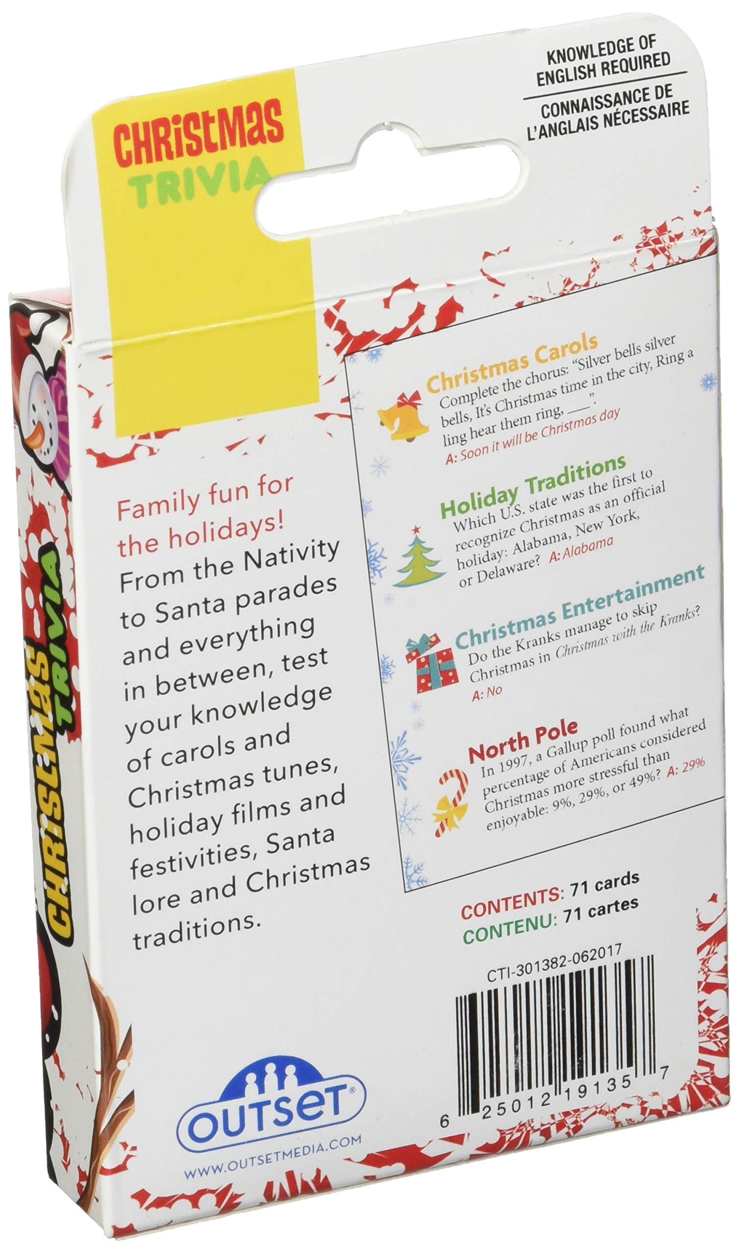 Foto 4 pulgar | Juego De Cartas Outset Media Christmas Trivia Travel Size - Venta Internacional.