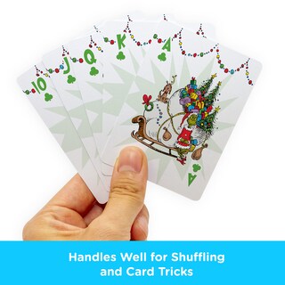 Foto 4 | Juego De Cartas Aquarius Grinch Deck, Tamaño Póker, Con Acabado De Lino - Venta Internacional.
