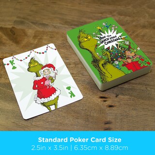 Foto 5 | Juego De Cartas Aquarius Grinch Deck, Tamaño Póker, Con Acabado De Lino - Venta Internacional.