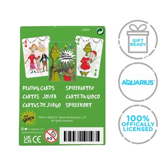 Foto 7 | Juego De Cartas Aquarius Grinch Deck, Tamaño Póker, Con Acabado De Lino - Venta Internacional.
