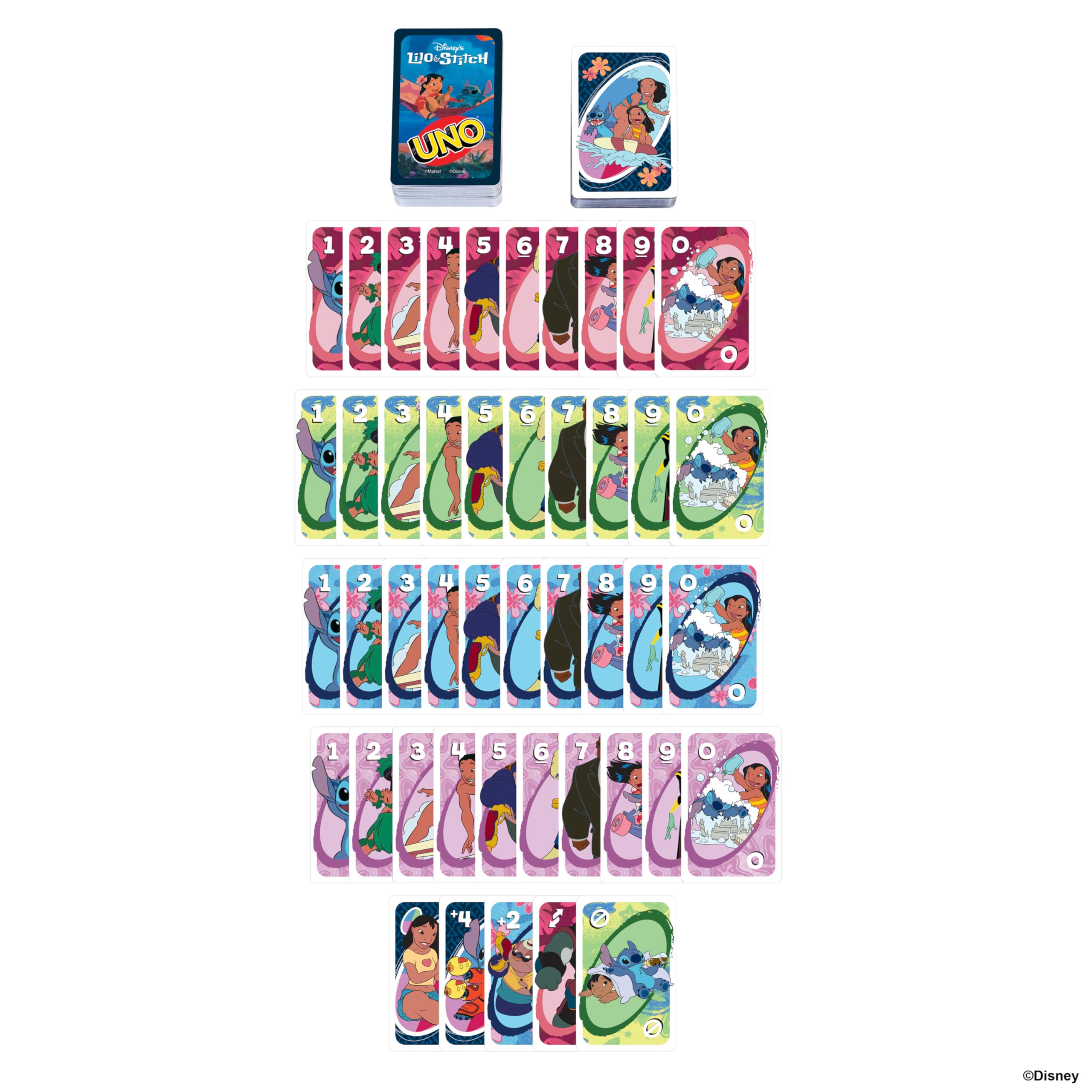 Foto 5 pulgar | Juego De Cartas Mattel Games Uno Disney's Lilo And Stitch - Venta Internacional.